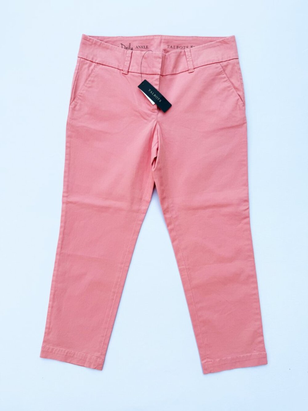 NWT Talbots Petite Pink Cropped Pants, Soft Rose, 8P, Free Jewelry Gift!